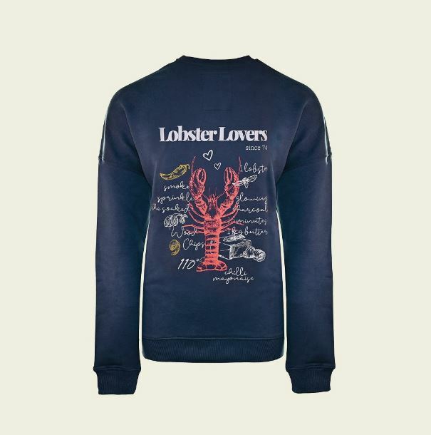 Lobster love sweater dames big green egg