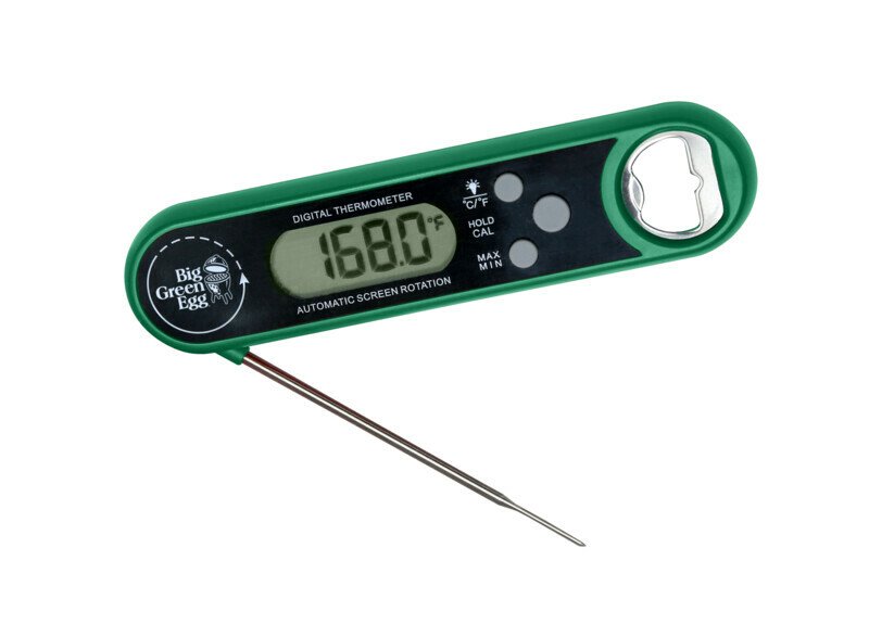 thermometer with bottle opener big green egg