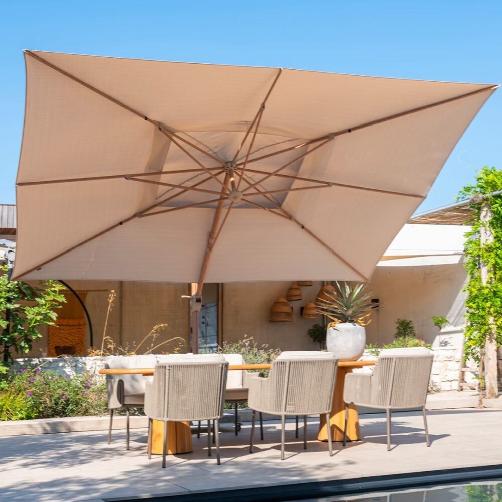 Complete Set Hacienda Parasol Houtlook 300x400cm van 4 Seasons Outdoor voor € 1520.95