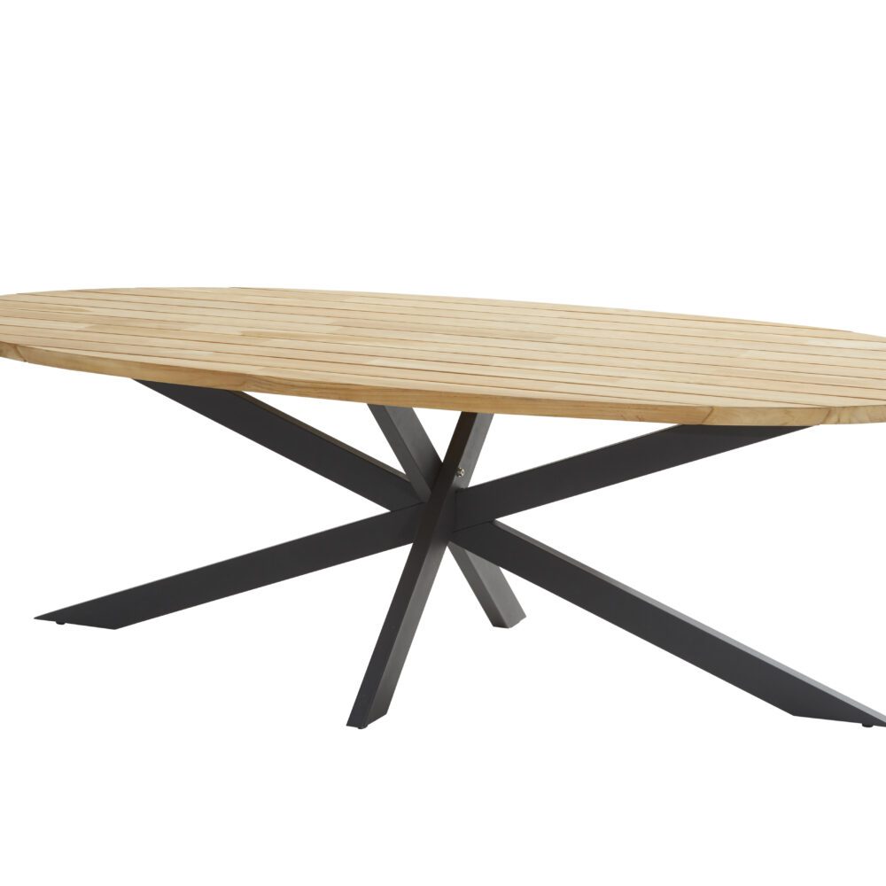 Prado tafel - ellipse 240x115cm - antraciet