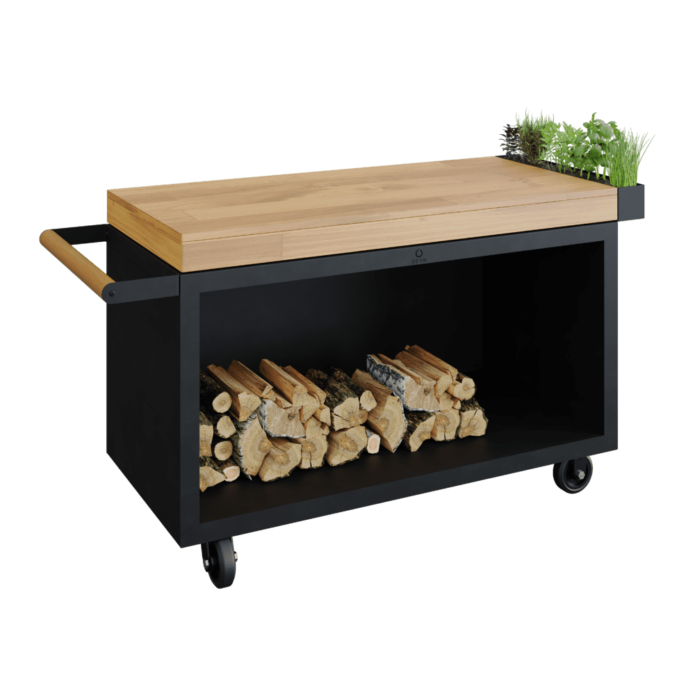 OFYR Mise en Place Table Black 135 PRO Teak Wood