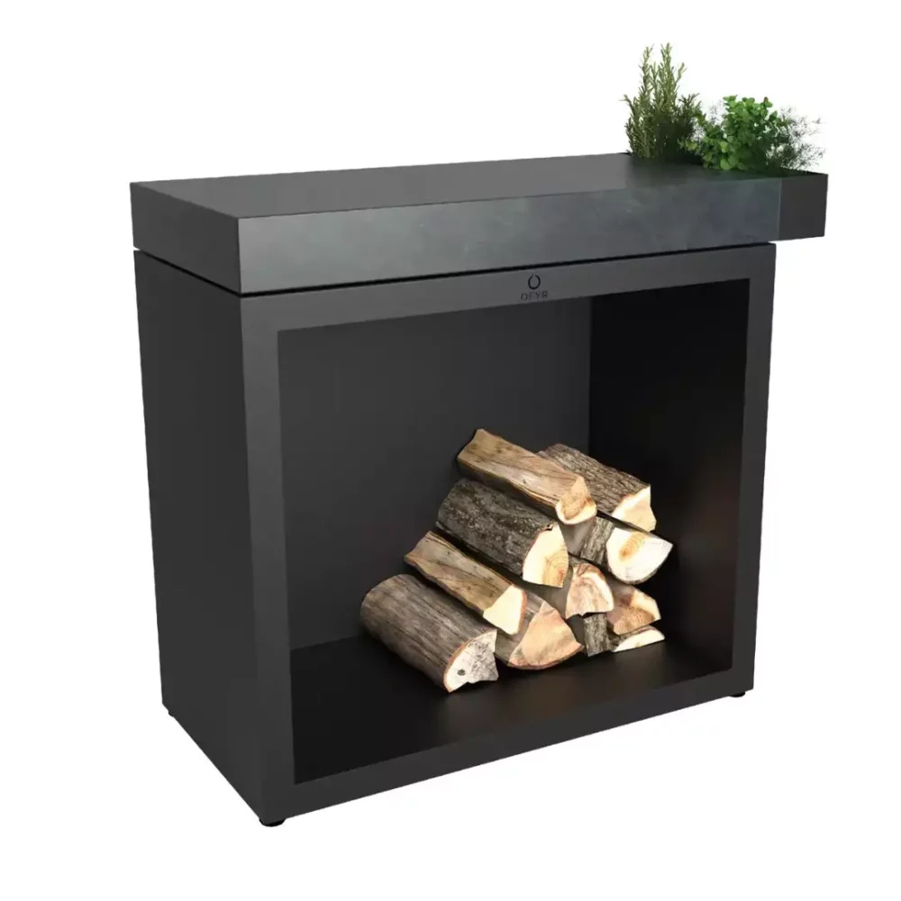 Ofyr Butcher Block Storage 90 Black Ceramic Dark Grey van Ofyr