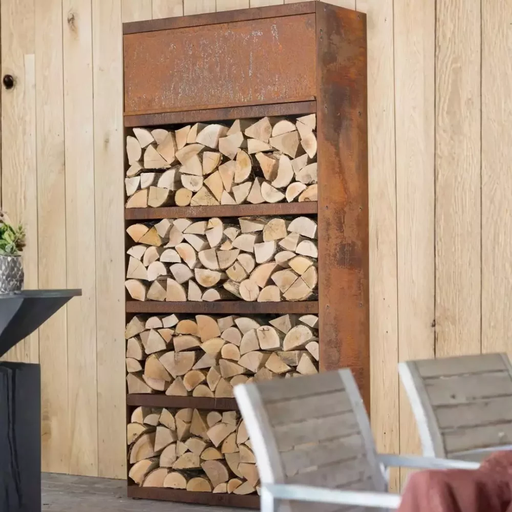 Ofyr Wood Storage Corten 100 van Ofyr