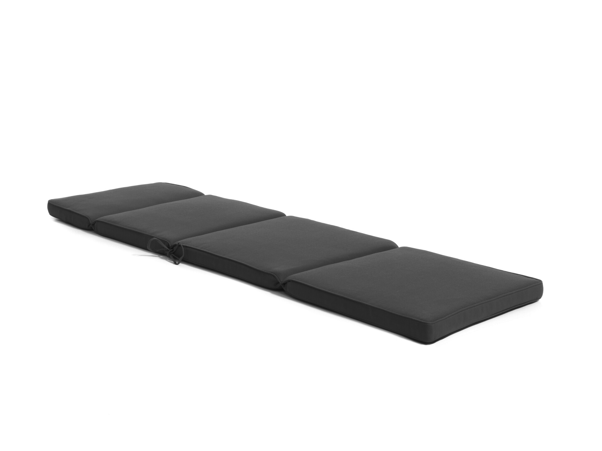 Coussin Pour Chaise Longue D'extérieur 180x55 Cm - Remplissage Mousse+fibres, Housse Polyester, Avec Sangles De Fixation, Marron
