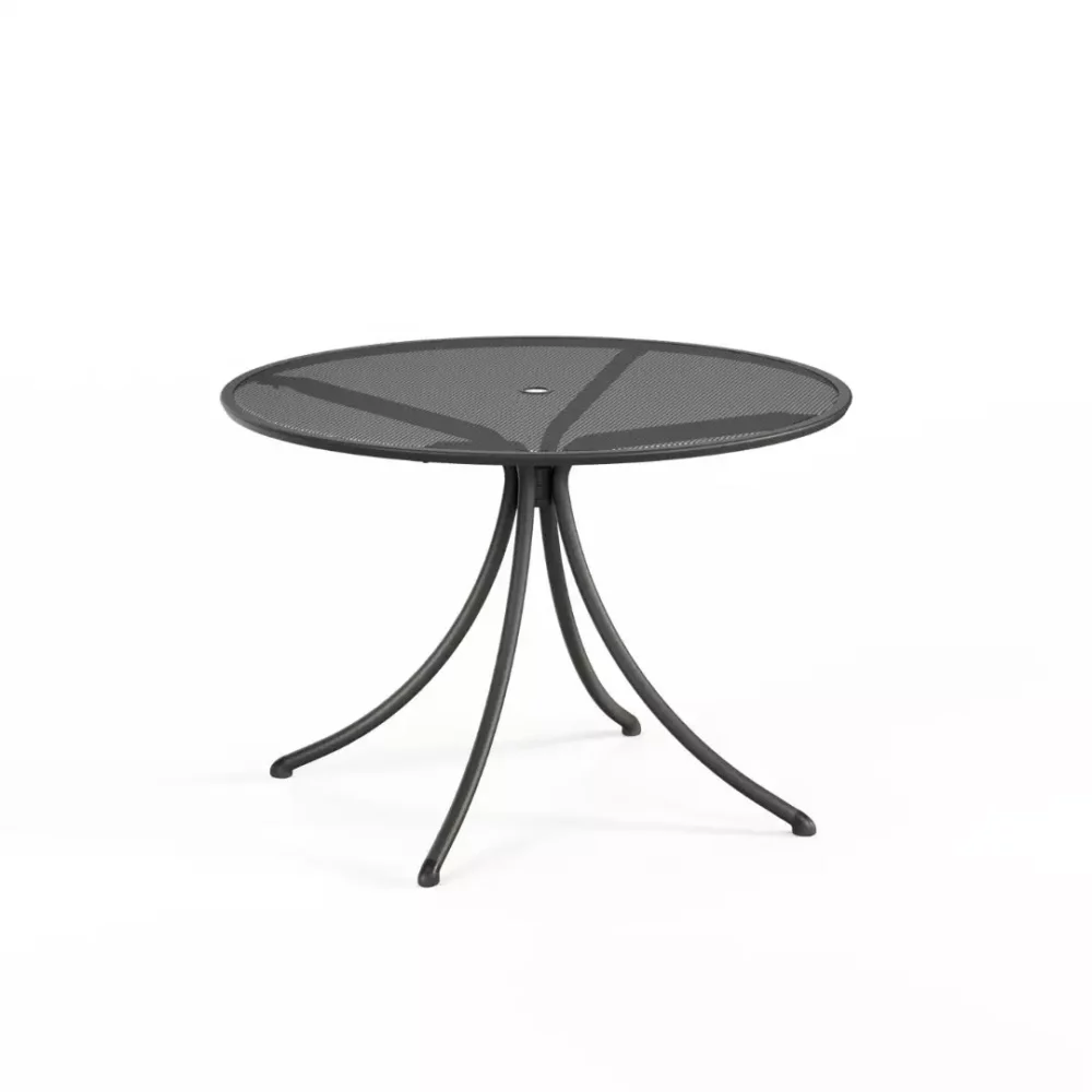 Combo Eettafel Rond Geperforeerd Blad Diameter 108 Cm