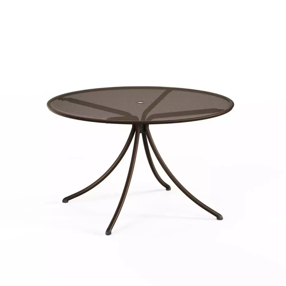 Combo Eettafel Rond Geperforeerd Blad Diameter 123 Cm