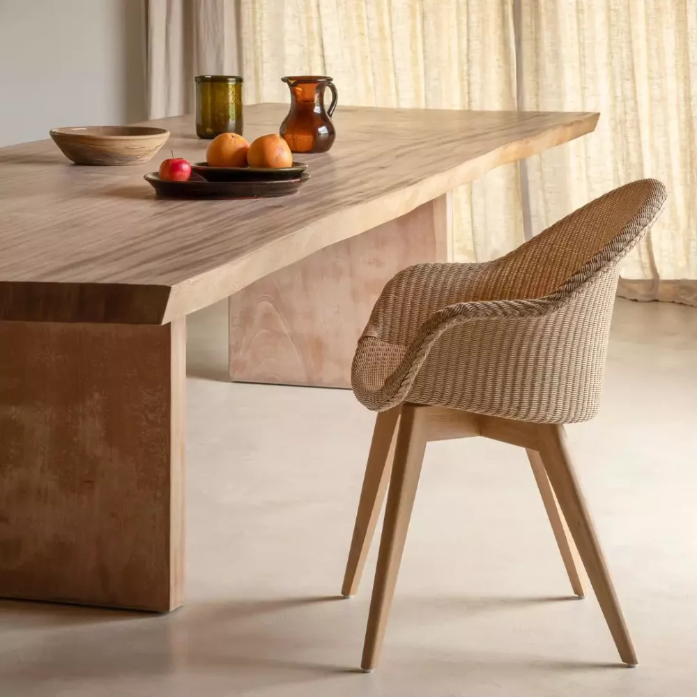 Avril Armstoel Natuurlijk Hout Hoge Rug van Vincent Sheppard