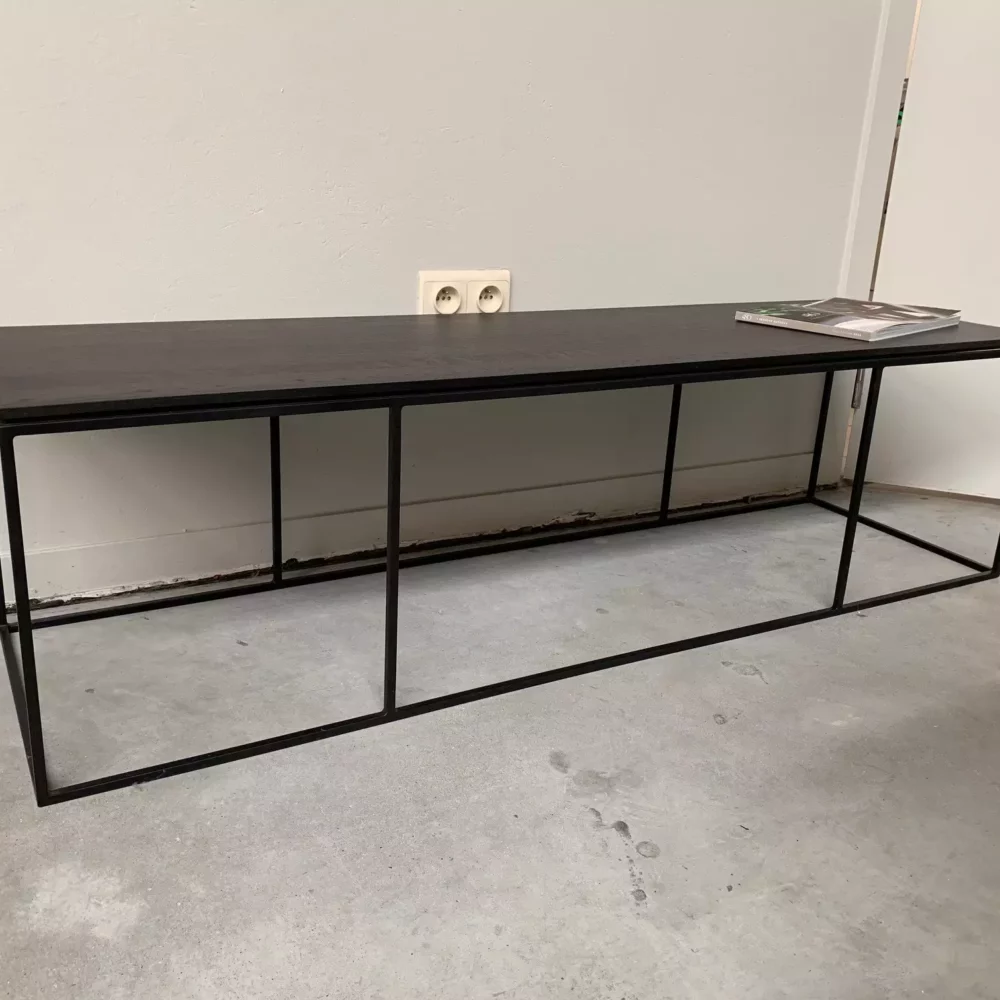 Salontafel Voor Binnen – Metaal En Donker Eik – Toonzaalmodel van 4 Seasons Outdoor