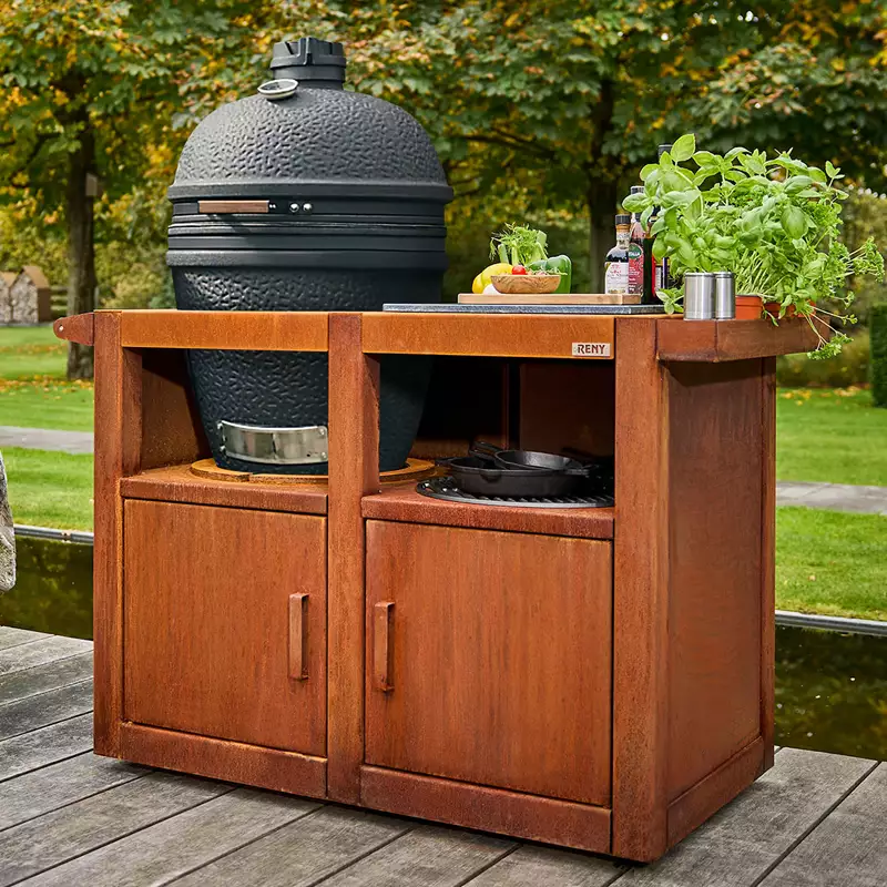 Bbquar Kamado Trolley – Cortenstaal van RB73
