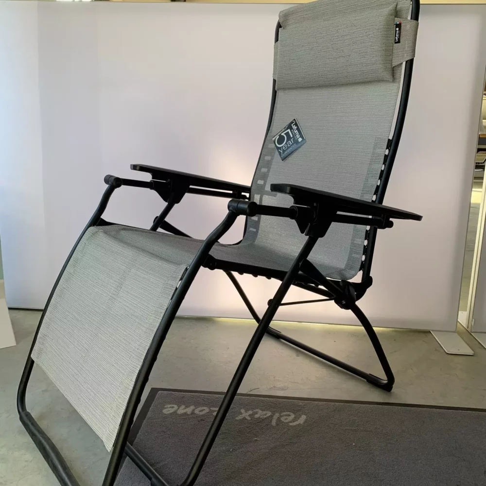 Lafuma Futura Relaxstoel – Black / Galet – Toonzaalmodel van Lafuma
