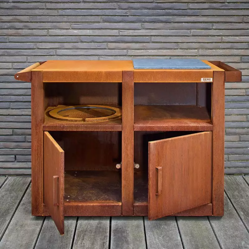 Bbquar Kitchen Trolley – Cortenstaal van RB73