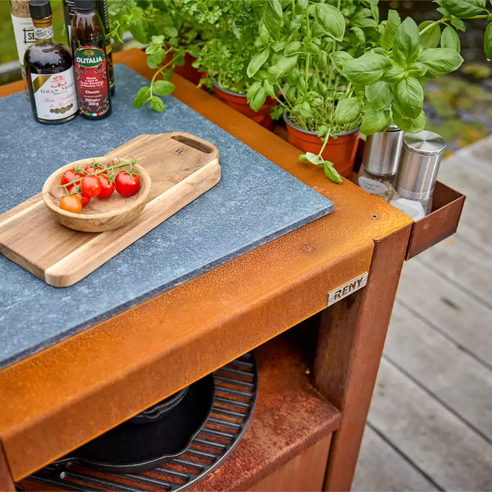 Bbquar Kitchen Trolley – Cortenstaal van RB73